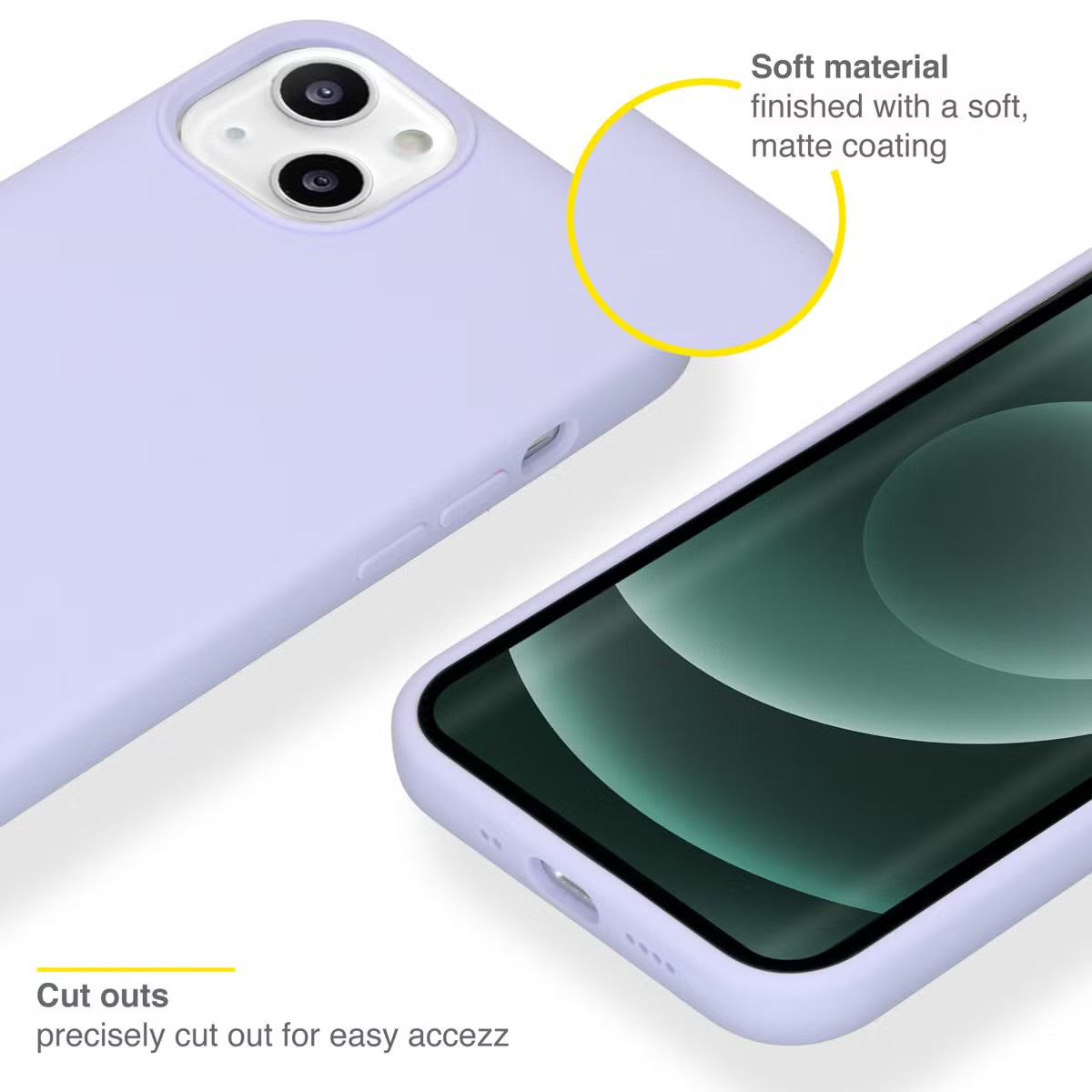 Accezz Liquid Silicone Backcover voor de iPhone 13 Mini - Paars