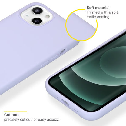 Accezz Liquid Silicone Backcover voor de iPhone 13 Mini - Paars