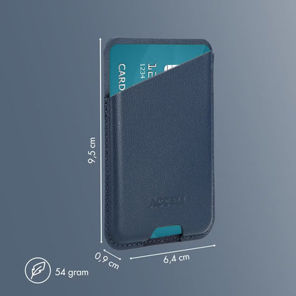 Accezz Magnetische Leren Kaarthouder - Geschikt voor Apple Find My - Nightfall Blue