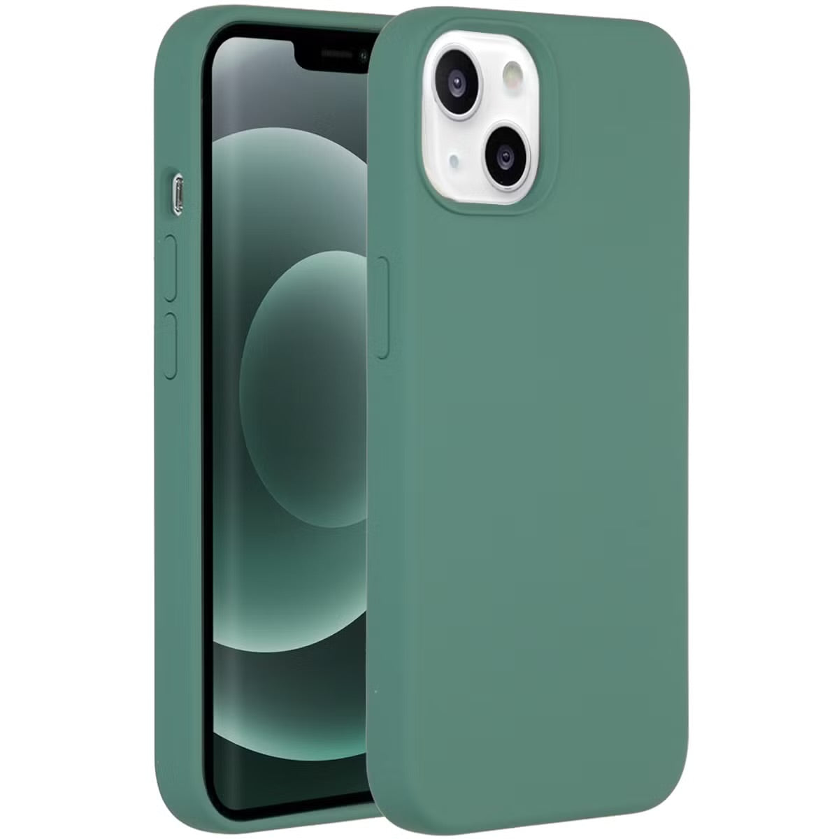Accezz Liquid Silicone Backcover voor de iPhone 13 Mini - Donkergroen