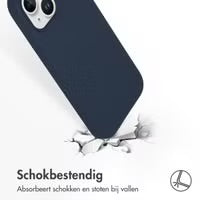 Accezz Liquid Silicone Backcover met MagSafe voor de Apple iPhone 15 - Donkerblauw