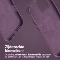 Accezz MagSafe Leather Backcover voor de Apple iPhone 16 Pro Max - Heath Purple