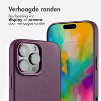 Accezz MagSafe Leather Backcover voor de Apple iPhone 16 Pro Max - Heath Purple