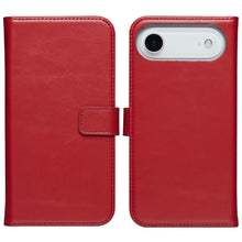 Selencia Echt Leren Bookcase voor de Apple iPhone Air - Rood