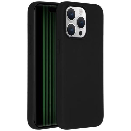 Accezz Liquid Silicone Backcover met MagSafe voor de Apple iPhone 15 Pro Max - Zwart