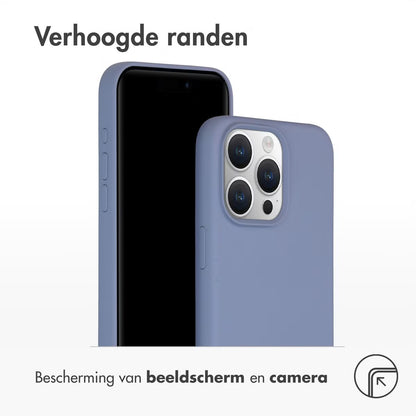 Accezz Liquid Silicone Backcover met MagSafe voor de Apple iPhone 15 Pro Max - Lavender Grey