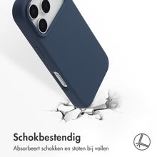 Accezz Liquid Silicone Backcover met MagSafe voor de Apple iPhone 17 Pro - Donkerblauw