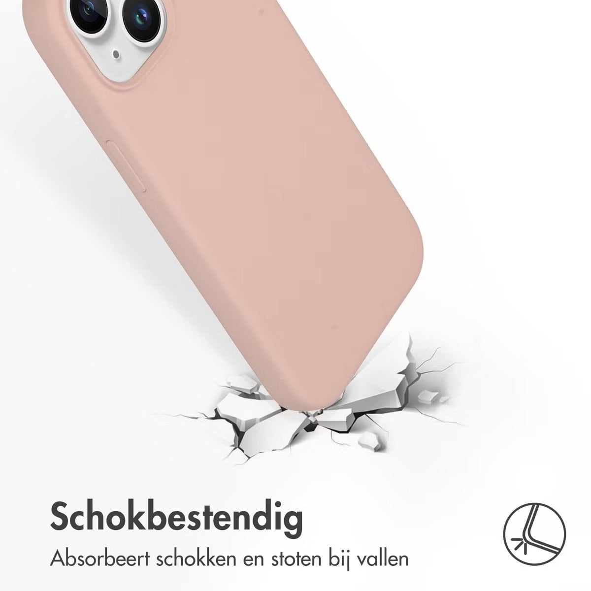 Accezz Liquid Silicone Backcover met MagSafe voor de Apple iPhone 15 - Roze