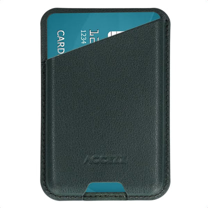 Accezz Magnetische Leren Kaarthouder - Geschikt voor Apple Find My - Cedar Green