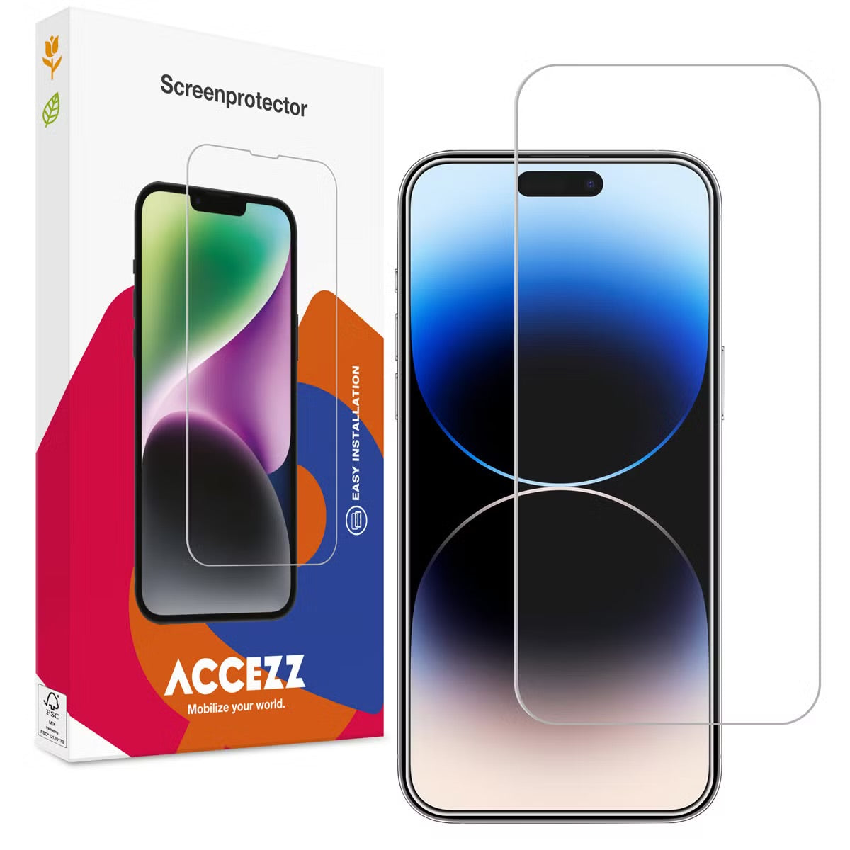 Accezz Gehard Glas Screenprotector voor de Apple iPhone 15 / 15 Pro / 16
