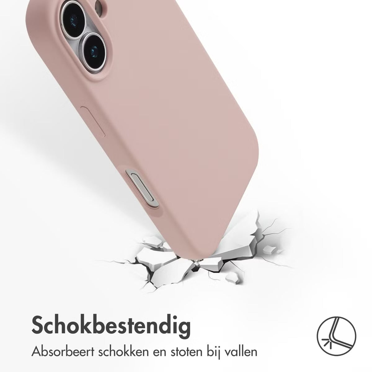 Accezz Liquid Silicone Backcover met MagSafe voor de Apple iPhone 17 - Roze