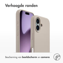 Accezz Liquid Silicone Backcover met MagSafe voor de Apple iPhone 17 - Stone