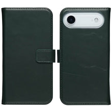 Selencia Echt Leren Bookcase voor de Apple iPhone Air - Groen