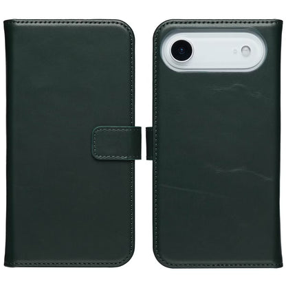Selencia Echt Leren Bookcase voor de Apple iPhone Air - Groen
