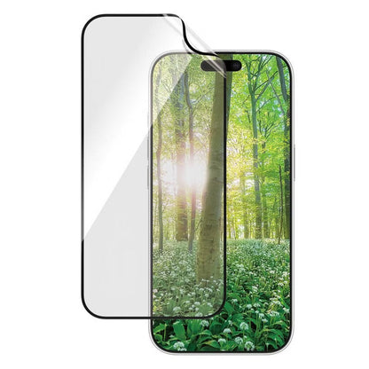 PanzerGlass Matrix Recycled Ultra-Wide Fit Anti-Bacterial Screenprotector incl. applicator voor de Apple iPhone 16 Pro