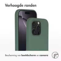 Accezz Liquid Silicone Backcover met MagSafe voor de Apple iPhone 16 Pro - Donkergroen