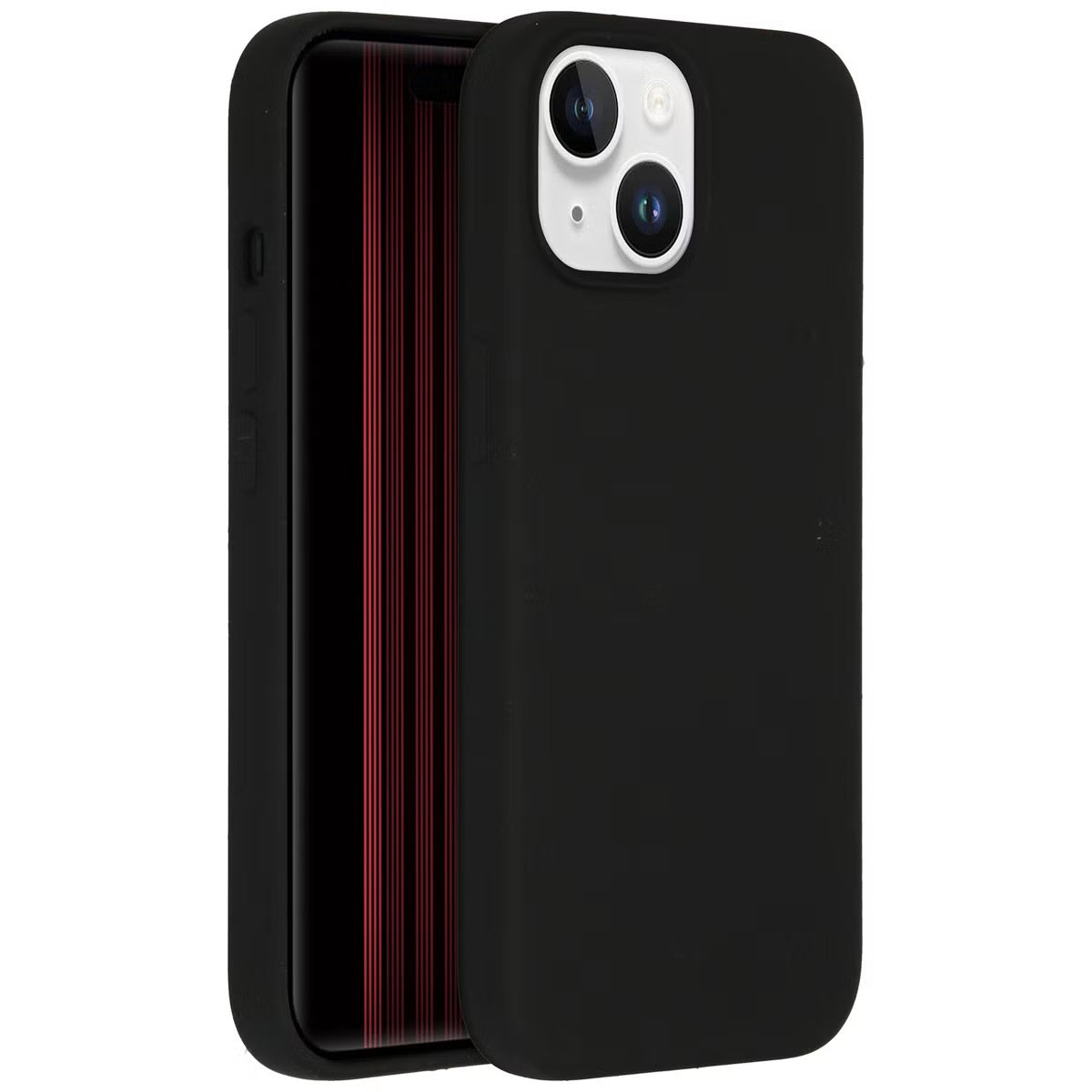 Accezz Liquid Silicone Backcover met MagSafe voor de Apple iPhone 15 - Zwart