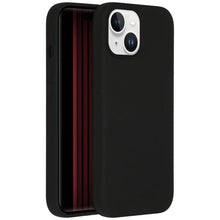 Accezz Liquid Silicone Backcover met MagSafe voor de Apple iPhone 15 - Zwart