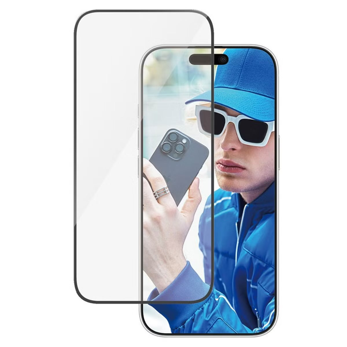PanzerGlass Ultra-Wide Fit Anti-Bacterial Screenprotector voor de Apple iPhone 16 Pro