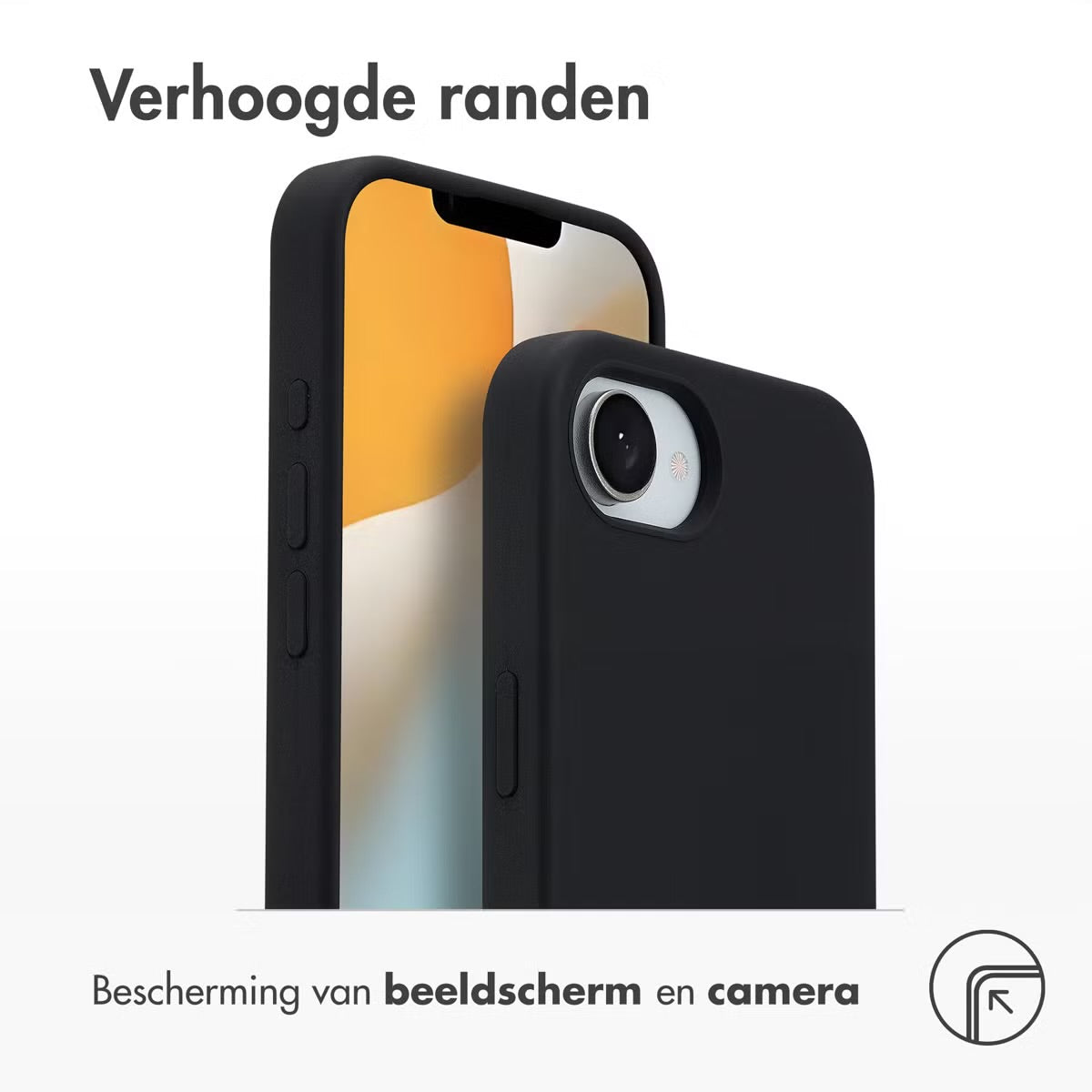 Accezz Liquid Silicone Backcover met MagSafe voor de Apple iPhone 16e - Zwart