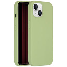 Accezz Liquid Silicone Backcover met MagSafe voor de Apple iPhone 15 - Groen