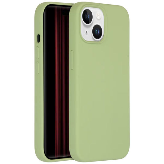 Accezz Liquid Silicone Backcover met MagSafe voor de Apple iPhone 15 - Groen