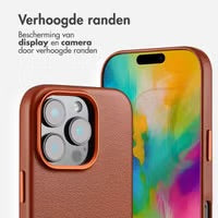 Accezz MagSafe Leather Backcover voor de Apple iPhone 16 Pro - Sienna Brown