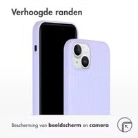 Accezz Liquid Silicone Backcover met MagSafe voor de Apple iPhone 15 - Paars