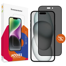 Accezz Gehard Glas Privacy Screenprotector voor de Apple iPhone 14 Pro / 15 / 16