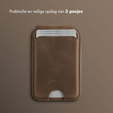 Accezz Vintage Leather MagSafe Kaarthouder met Standaard - Rustic Brown