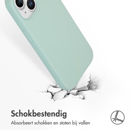 Accezz Liquid Silicone Backcover voor de Apple iPhone 15 - Sky Blue