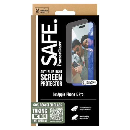 SAFE by PanzerGlass ﻿EyeScreenprotector Ultra Wide Fit met applicator voor de Apple iPhone 16 Pro