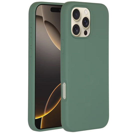Accezz Liquid Silicone Backcover met MagSafe voor de Apple iPhone 16 Pro Max - Donkergroen