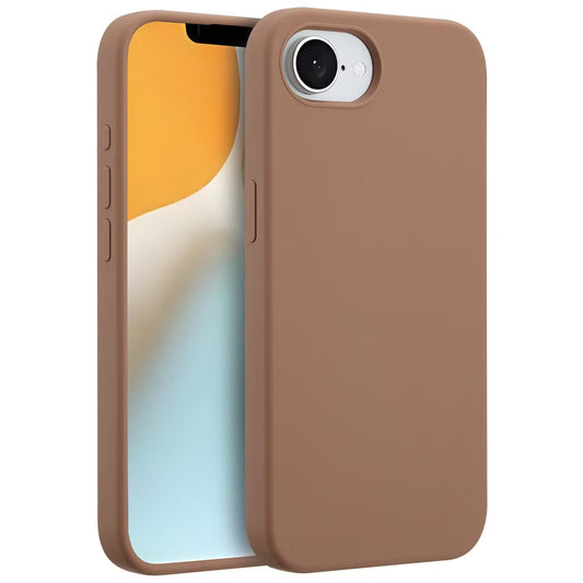 Accezz Liquid Silicone Backcover met MagSafe voor de Apple iPhone 16e - Lichtbruin