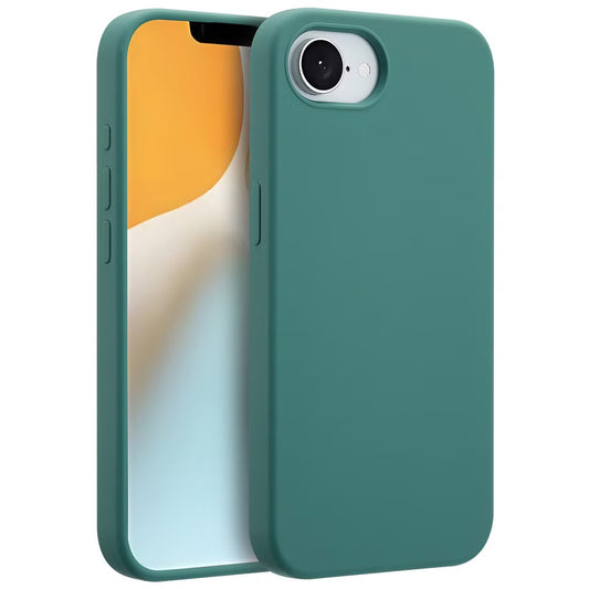 Accezz Liquid Silicone Backcover met MagSafe voor de Apple iPhone 16e - Donkergroen