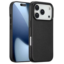 Accezz MagSafe Leather Backcover voor de Apple iPhone 17 Pro - Onyx Black