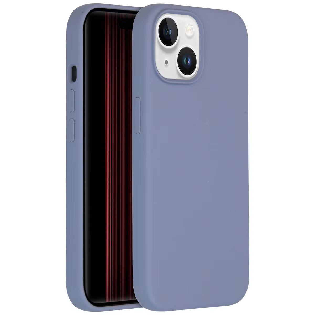 Accezz Liquid Silicone Backcover met MagSafe voor de Apple iPhone 15 - Lavender Grey
