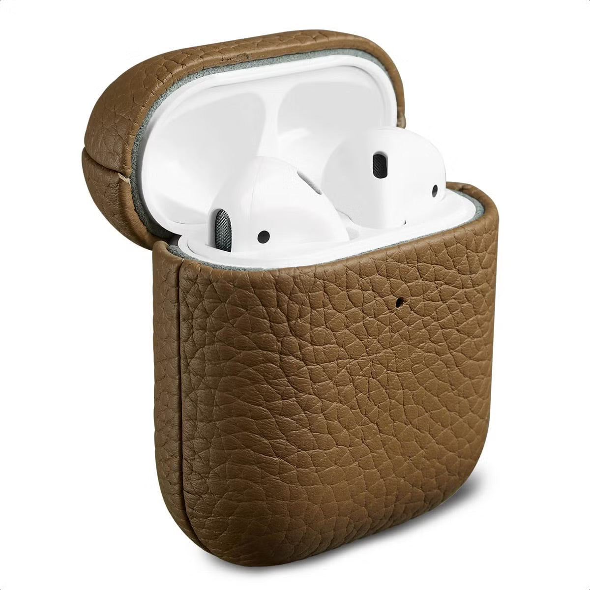 Accezz Echt Leren Case voor de Apple AirPods 1 / 2 - Taupe