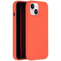 Accezz Liquid Silicone Backcover met MagSafe voor de Apple iPhone 15 - Nectarine
