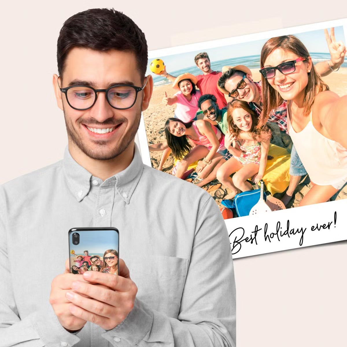 Ontwerp je eigen Apple iPhone 13 Mini hardcase hoesje - Zwart