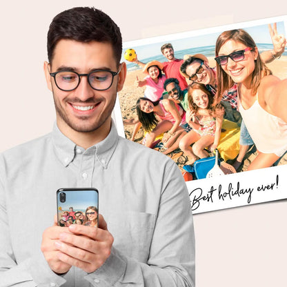 Ontwerp je eigen Apple iPhone 13 Mini hardcase hoesje - Zwart