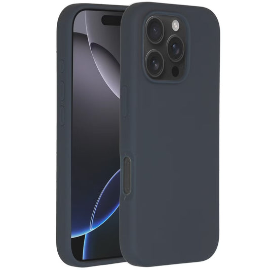 Accezz Liquid Silicone Backcover met MagSafe voor de Apple iPhone 16 Pro - Donkerblauw