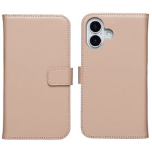 Selencia Echt Leren Bookcase voor de Apple iPhone 17 - Dusty Pink