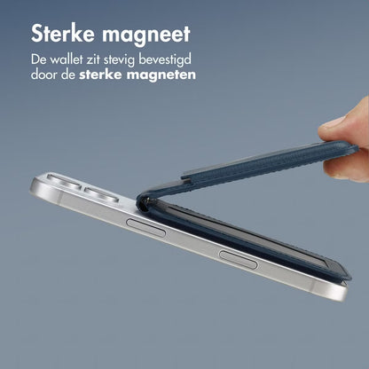 Accezz Leren Wallet met standaard voor MagSafe - Nightfall Blue