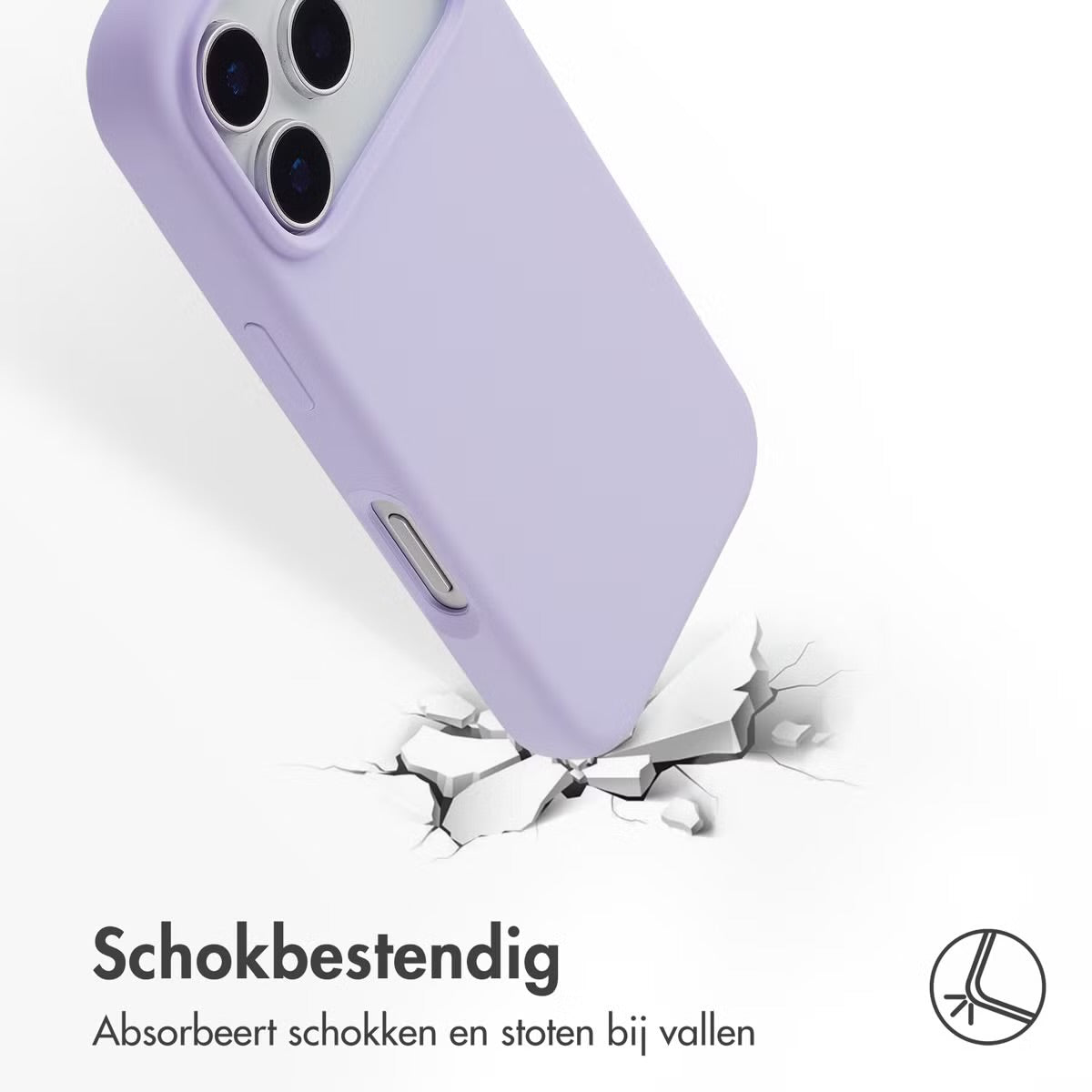 Accezz Liquid Silicone Backcover met MagSafe voor de Apple iPhone 17 Pro - Paars