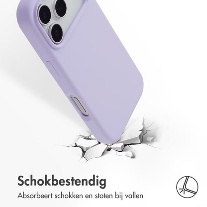 Accezz Liquid Silicone Backcover met MagSafe voor de Apple iPhone 17 Pro - Paars