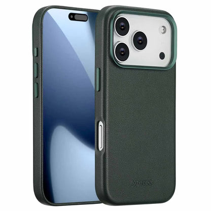 Accezz MagSafe Leather Backcover voor de Apple iPhone 17 Pro - Cedar Green