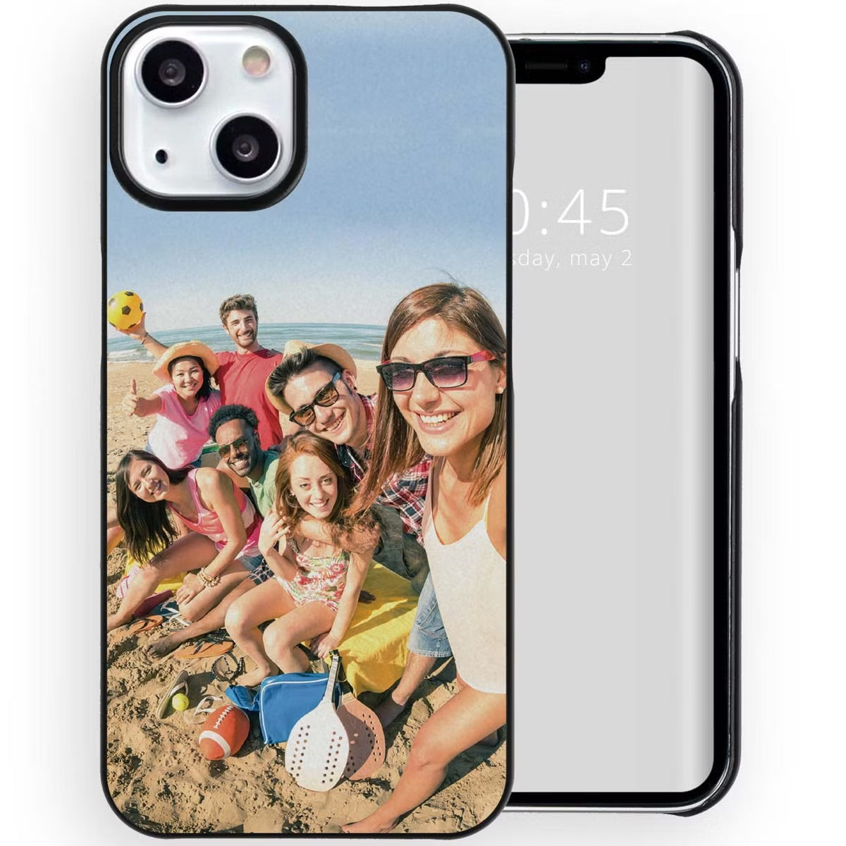 Ontwerp je eigen Apple iPhone 13 Mini hardcase hoesje - Zwart
