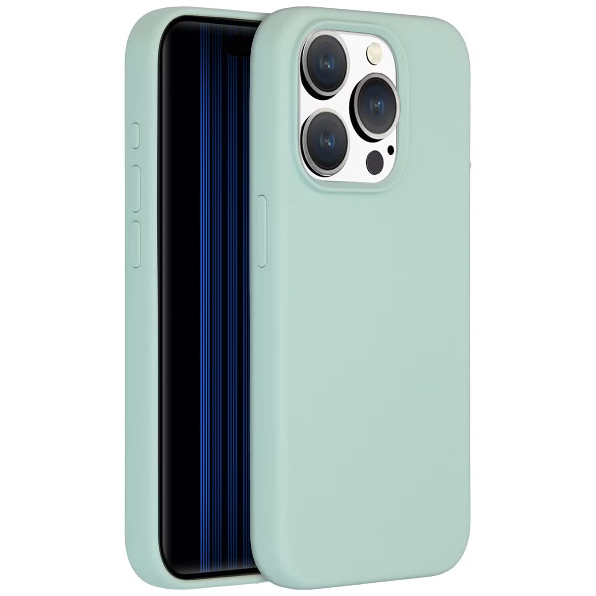 Accezz Liquid Silicone Backcover met MagSafe voor de Apple iPhone 15 Pro - Sky Blue