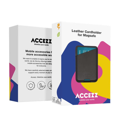 Accezz Leather Cardholder MagSafe - Kaarthouder met MagSafe - Cedar Green